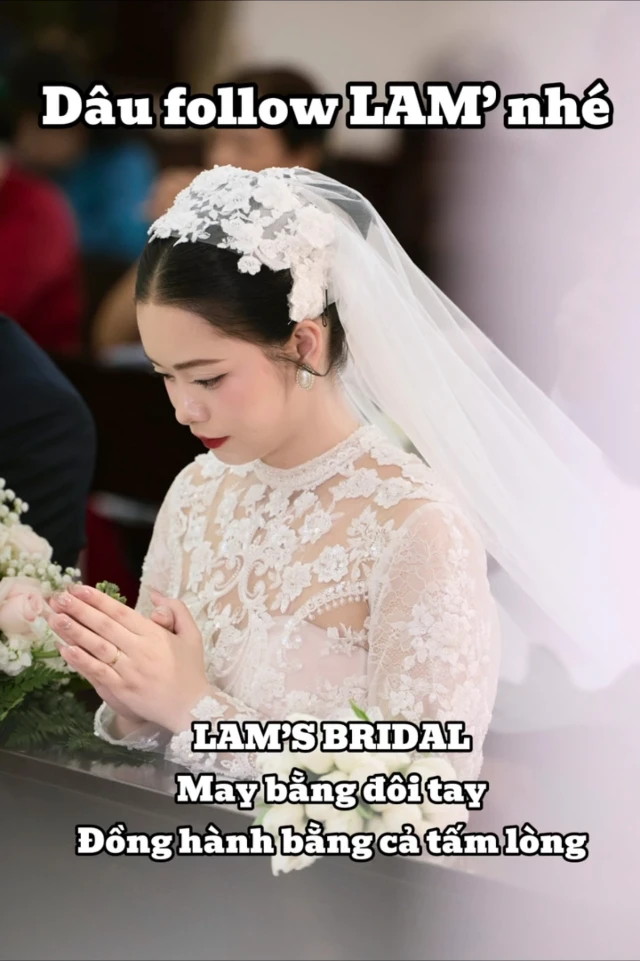 Video ngắn LAM’S Bridal — ngày 5/100 đếm ngược Tết, váy cưới ren gân Pháp may đo
